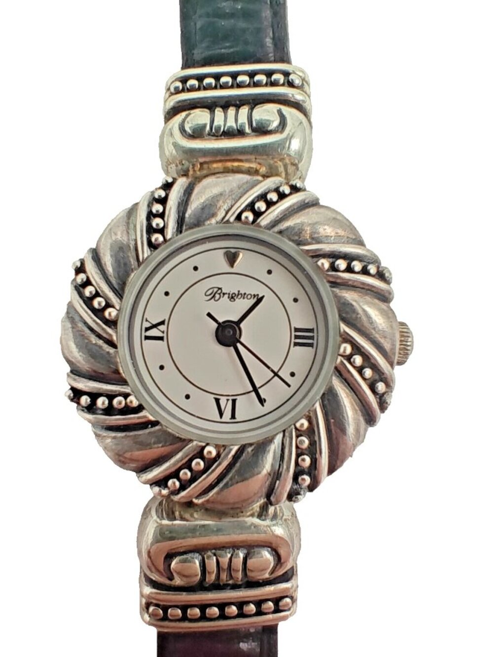 Brighton Verona Women's Quartz Watch Black Leather 24mm New Battery Vintage